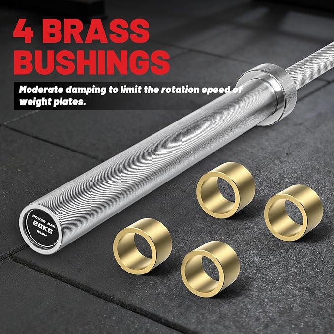 7FT Olympic Barbell 45 lb Barbell 2 INCH 1000lbs/1500lbs Capacity Olympic Bar with Moderate Knurling For Squats Curls Deadlifts