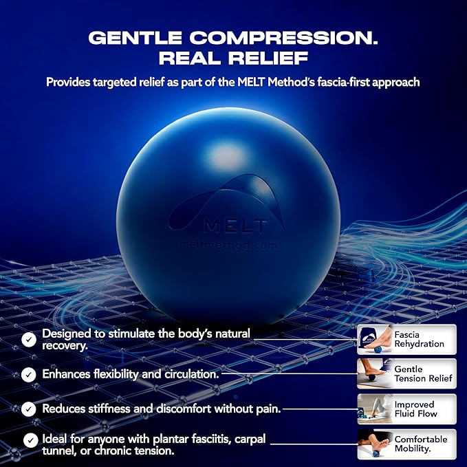 MELT Method Hand & Foot Therapy Ball Kit w/ Sensory FasciaPoint - Therapy Massage Ball Set and Massage Roller for Plantar Fasciitis, Trigger Point, & Myofascial Release - Hand & Foot Roller Massager