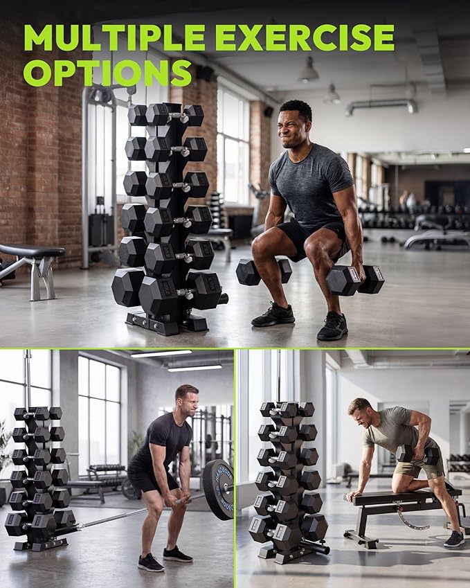 HANDBODE Dumbbell Rack A Frame Weight Rack Stand Dumbbell Weight Storage for Home Gym, Space-Saving Weight Stand for Home Gym