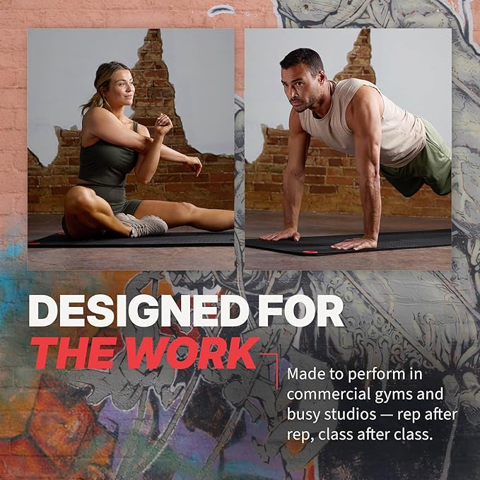 SPRI Hanging Exercise Mat, Fitness & Yoga Mat for Group Fitness Classes, Commercial Grade Quality with Reinforced Holes