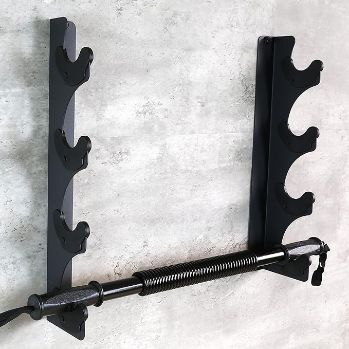 Barbell Rack Barbell Holder Wall Mount Barbell Storage Holder Olympic Bar Hanger for Home, Commercial, Garage Gym