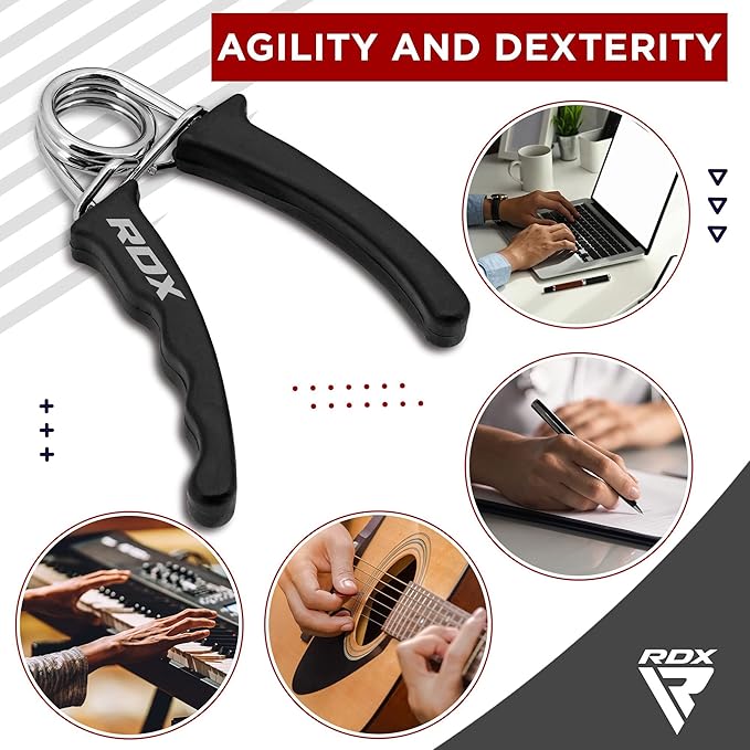 RDX Hand Gripper Finger Strengthener, Grip Strength Trainer, Exerciser for Wrist Forearm and Finger Strength for Athletes, Exercising for Home Gym Training Equipment