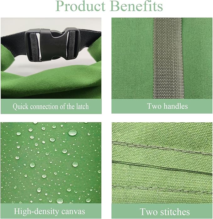 Flood Barrier Sand Bags 6Pcs Thickened Long Canvas Flood Protection Sandbags & Reusable With Insert Buckle Handle Sandbags for Emergency Flood Protection Fits Doors Garages Basement Counterweights (6)