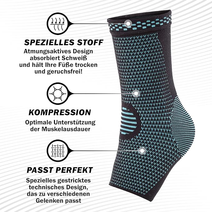 POWERLIX Legs Orthopedic Brace Compression Support Sleeve (Pair) for Swelling, Sprain, Plantar Fasciitis, Arthritis, Tendinitis