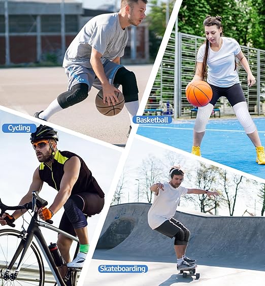 HiRui Knee Pads for Kids Youth Adult, Basketball Baseball Knee Brace Knee Support, Collision Avoidance Kneepad Compression Knee Sleeve for Volleyball Football Cycling Running (Navy Blue, XXS)
