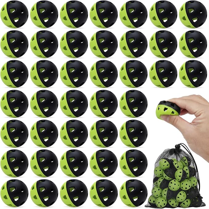 Coopay 20/40/80 Pack Mini Plastic Practice Baseballs, 1.65inch Small Soft Training Balls with Drawstring Bag for Baseball Hitting, Pitching & Batting Training, Indoor & Outdoor