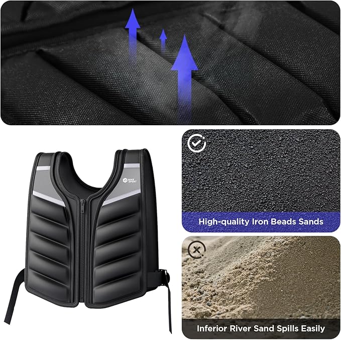 Weighted Vest Men Women,10lb/15lb/20lb Weight Vest for Women Workout,Body Weight Vests with Reflective Stripe for Workout,Strength Training,Running,Walking,Weightlifting