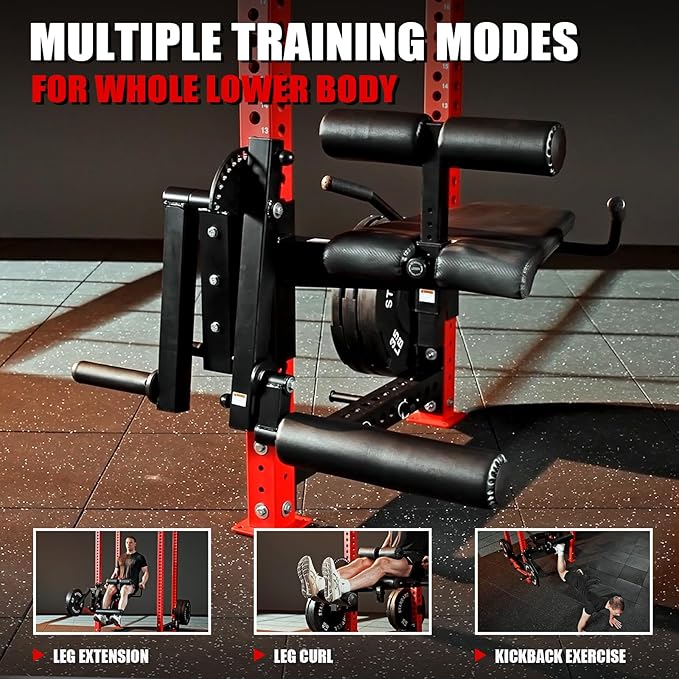 Mikolo Leg Curl and Extension Attachment for 3" x 3" Power Cage Rack Attachment Set,Home Gym Accessories