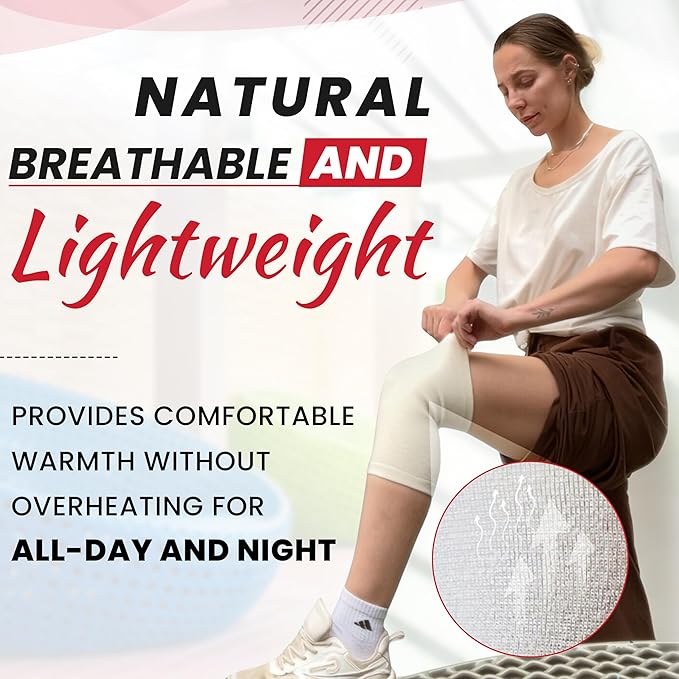 MAXAR Angora/Wool Knee Sleeve for Men & Women - Soft, Warm Support to Improve Circulation and Alleviate Arthritis Joint Pain - Lightweight Knee Warmer (Large, 1 pc)