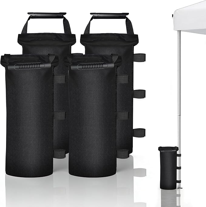 112 LBS Canopy Weights Sand Bags for Weight Windproof Pop up Canopy Tent (No Sand)-4 Pack