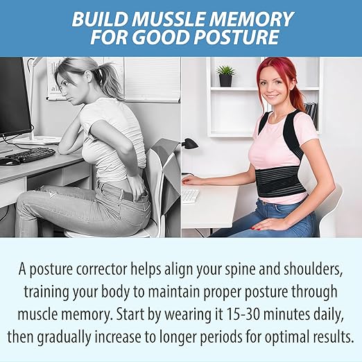ORTONYX Back Brace Posture Corrector Clavicle and Shoulder Support for Women and Men, Upper Back Pain Relief - Scoliosis, Hunchback, Hump, Thoracic, Spine Corrector/8247