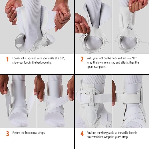 Shock Doctor L3 ZR Ankle Brace Right White M