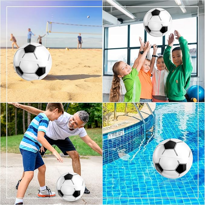 LanMa 3 Pack Beach Balls, 16 Inch Inflatable Basketball Beach Ball Toys for Pool Party Favors, Beach Birthday Decorations, Water Games