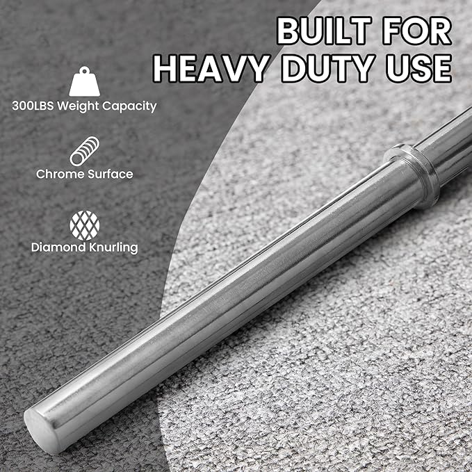 Fitvids 6FT Stardard Barbell for Weightlifting and Power Lifting