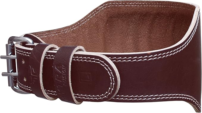 Mytra Fusion 6 inch Leather Weight Lifting Belt courted power lifting back support belt weight lifting belt men women weight lifting belt lever weight lifting powerlifting belt