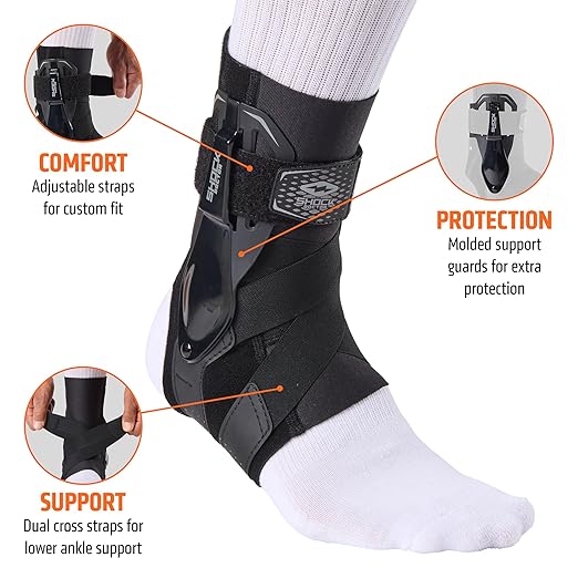 Shock Doctor L3 ZR Ankle Brace Right Black S