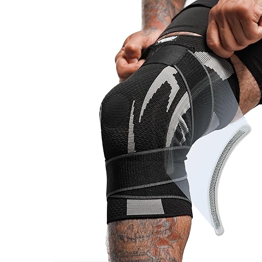 Anaconda Fightwear Stabilizer Knee Brace (Medium) - Compression Support Sleeve with Spring Stabilizers for Shock Absorption & Joint Health - Fits Left or Right Leg - Ideal for Athletes, Men and Women