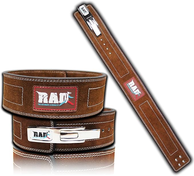 RAD Lever Weight Lifting Gym Belt for Men & Women Size 63 TO107 CM,Thick 10MM & Width 4 Inch Lever Powerlifting Belts for Women Dead Lift Workout Belt Leather Weight Lifting Lever Gym Squat Belt