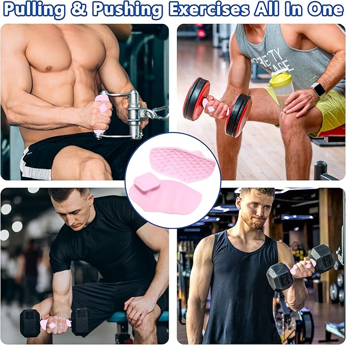 Silicone Gym Grips for Weight Lifting,Workout Gloves for Women Men Alternative,Anti Slip Gym Workout Grip,Rubber Gym Hand Grips-Weightlifting Grips Pad for Barbell,Pull Up,Ryptfit,Training