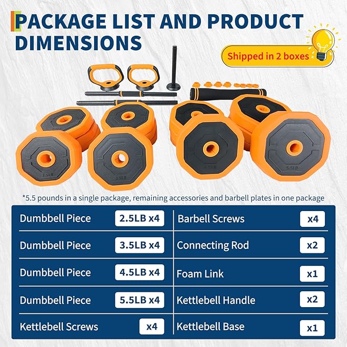 Adjustable Dumbbells, 44/66/88lbs Free Weight Set with Connector,4 In1 Dumbbells Set Used As Barbell,Kettlebells,Push Up Stand for Home Gym