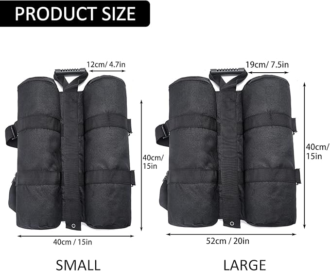 Plus Size Canopy Weight Bags(240 lbs) Set of 4, Heavy Duty Leg Gazebo Large Weights Sand Bags for Pop up Canopy Tent, Instant Outdoor Sun Shelter, Patio Umbrella