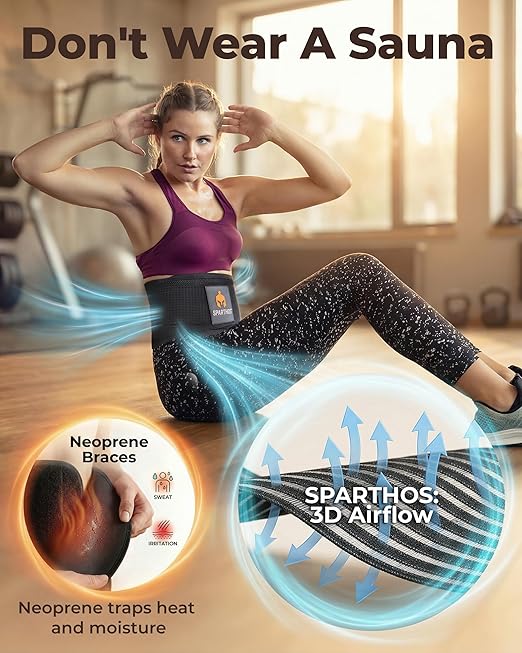 Sparthos Back Brace for Lower Back Pain - Immediate Relief from Sciatica, Herniated Disc, Scoliosis - Breathable Design With Lumbar Support Pad - For Home & Lifting At Work, For Men & Women - Medium