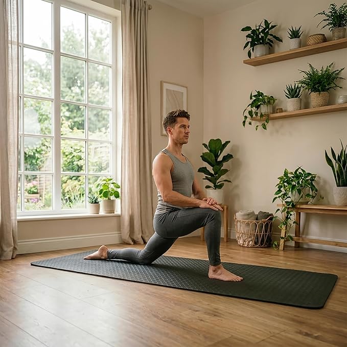 Tatago Extra Thick Yoga Mat Wide & XL-Our 10mm Extra Large Yoga Mat Thick Extra Wide And Long For Total Joint Cushioning. A Large Exercise Mat Thick And Perfect For Home Workout Pilates Or Studio.