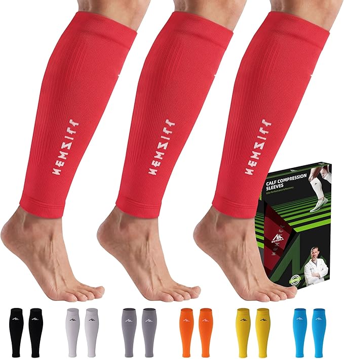 NEWZILL Compression Calf Sleeves (20-30mmHg) for Men & Women Perfect Option to Compression Socks for Running Travel Nursing