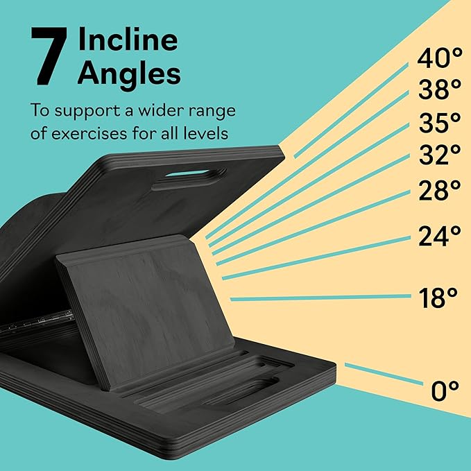 Slant Boards for Exercise – Slant Board with 7 Incline Angles – Transforms Into a Balance Board – Premium Calf Stretcher and Wobble Board for Effective Calf Stretching and Squats