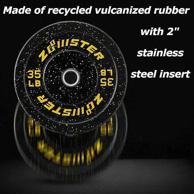 Bumper Weight Plate Olympic Plate Hi-Temp Bumper Weight Plate with Steel Insert Strength Training Weight Lifting Plate