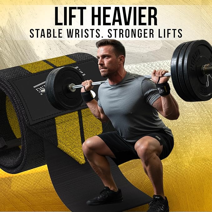 Nordic Lifting Wrist Wraps (1 Pair/2 Wraps) – Lifting Wrist Wraps with Thumb Loop for Weightlifting, Powerlifting & CrossFit – Durable Wrist Support Straps for Men & Women – Gym Essentials for Heavy Lifts