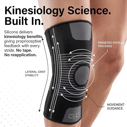 Kinesiology Knee Compression Sleeves - Professional Knee Support Braces for Men and Women for Joint Pain Relief, Swelling, ACL, MCL, FSA and HSA Approved (White, XX-Large)
