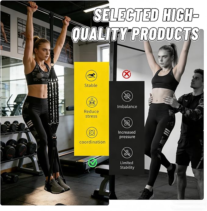 Pull Up Assistance Bands, Heavy Duty Resistance Bands for Pull Up Bar, 75-300lbs Adjustable Assist Bands with 5 Loop Bands & Cooling Towel, Home Gym Fitness for Men Women