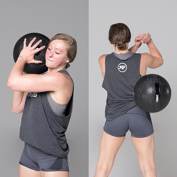 REP Weighted Slam Balls | 5 to 70 lb Options | Exercise and Fitness Balls for Strength Training, Soft Rubber Grip, Non-Bounce Medicine Ball | Cross Fit, Home Gym, Fitness, and Core Workouts | Black