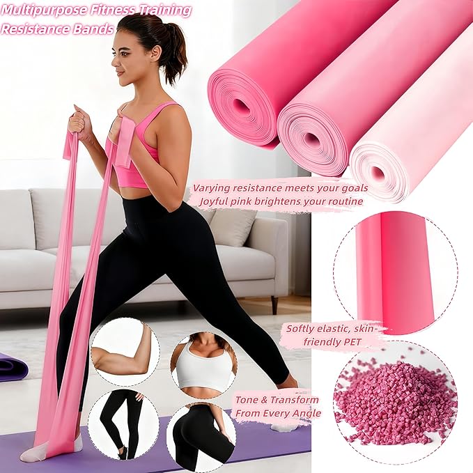 Women Glute Workout Equipment Set, Ankle Resistance Bands with Cuffs Long Yoga Resistance Bands Socks & Bag, Glute Sculpting at Home Set for Gym Equipment Pilates Kit