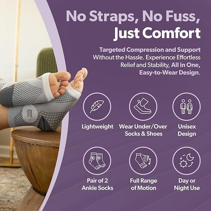 BraceAbility Neuropathy Socks (Pair) - Peripheral Neuritis Compression Diabetic Toeless Foot Sleeves for Nerve Damage Pain in Feet, Ankle Gout, Plantar Fasciitis Relief Brace for Men and Women (S - White)