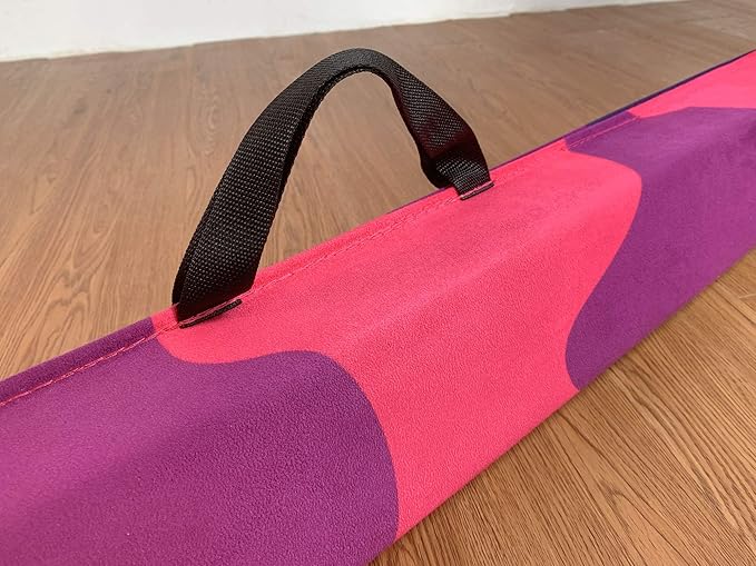 MARFULA 6 FT / 8 FT / 9 FT Folding Gymnastics Beam Foam Balance Floor Beam - Extra Firm - Suede Cover - Anti Slip Bottom with Carry Bag for Kids/Adults Home Use