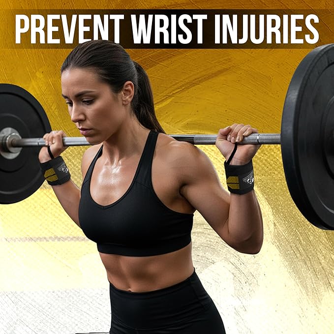 Nordic Lifting Wrist Wraps (1 Pair/2 Wraps) – Lifting Wrist Wraps with Thumb Loop for Weightlifting, Powerlifting & CrossFit – Durable Wrist Support Straps for Men & Women – Gym Essentials for Heavy Lifts