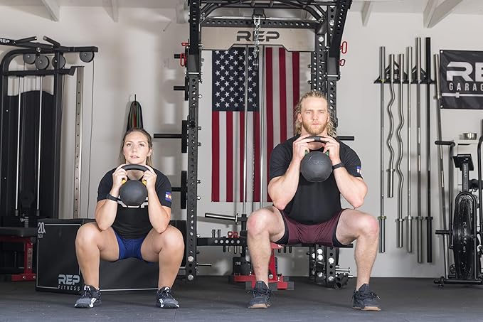 REP Fitness Single Kettlebells 5lb to 50lb Weight Range, Cast Iron, Strength Training, Power Workout Equipment, Home Gym, Free Weights, Dumbbell Alternative, Exercise, Men, Women