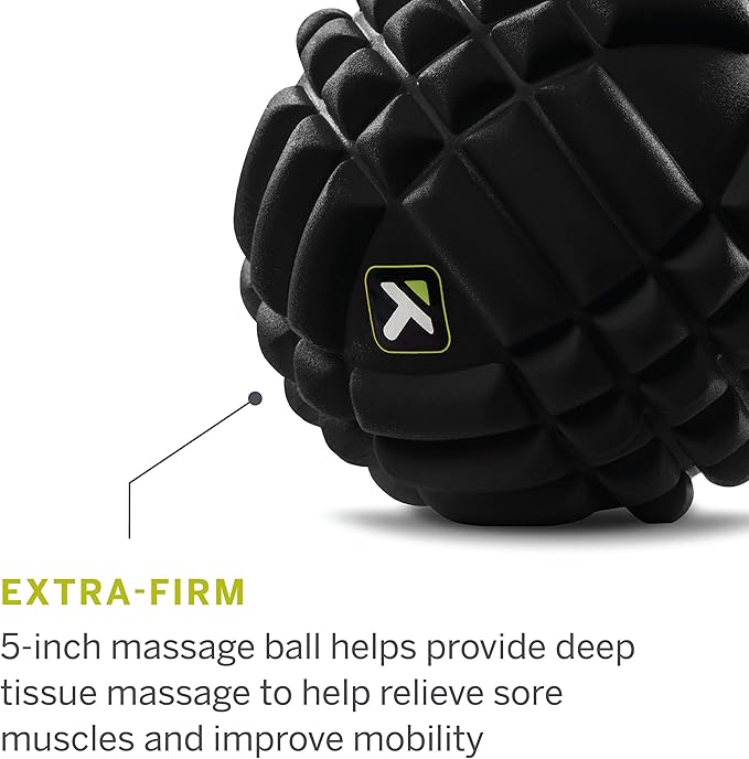 TRIGGERPOINT Performance Grid X Massage Ball for Deep Tissue Massage and Exercise Recovery, Black