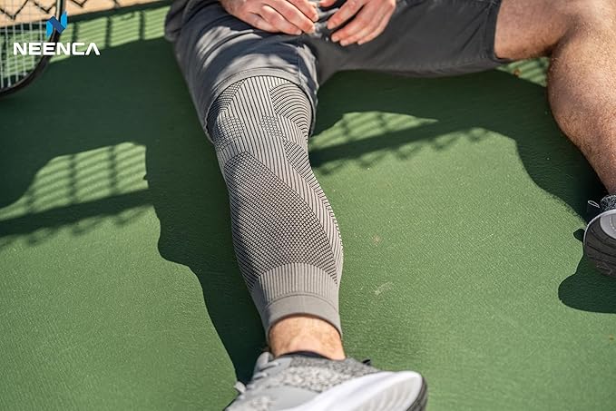 NEENCA Compression Leg Sleeve - Long Knee Sleeve, Ultra-thin Leg Sleeve with Graphene Ions Infused Fabric for Knee Pain Relief, Swelling, Arthritis, Poor Circulation, Runner, Sports - FSA/HSA Approved