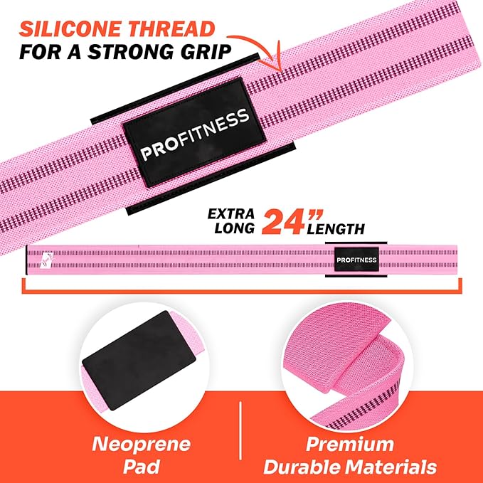 ProFitness Wrist Wraps for Weightlifting with Premium Lifting Straps - Weight Lifting Wrist Wraps and Gym Straps Ideal for Men & Women Workout & Training - Workout Straps with Wrist Support