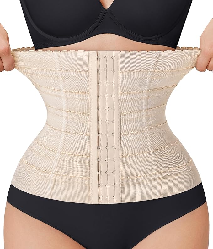 Eleady Waist Trainer for Women Corset Shapewear Tummy Control Adjustable Belly Binder Post Partum