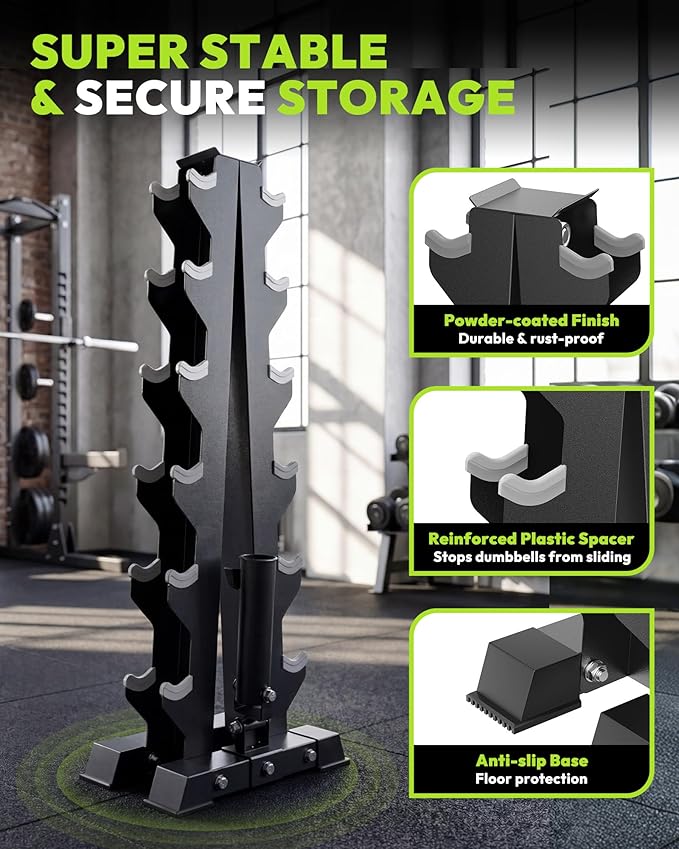 HANDBODE Dumbbell Rack A Frame Weight Rack Stand Dumbbell Weight Storage for Home Gym, Space-Saving Weight Stand for Home Gym