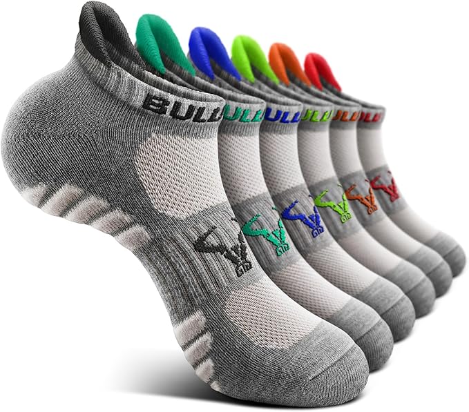 BULLIANT Men Running Socks,Active Ankle Socks No Show For Men With Cushioned Footbed Arch Support Breathable Wicking