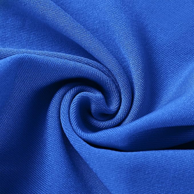Spandex Royal Blue Chair Sashes 50 Pack, Blue Chair Bands for Wedding Party Graduation Gender Reveal Decor, Blue Chairs Bows Ties
