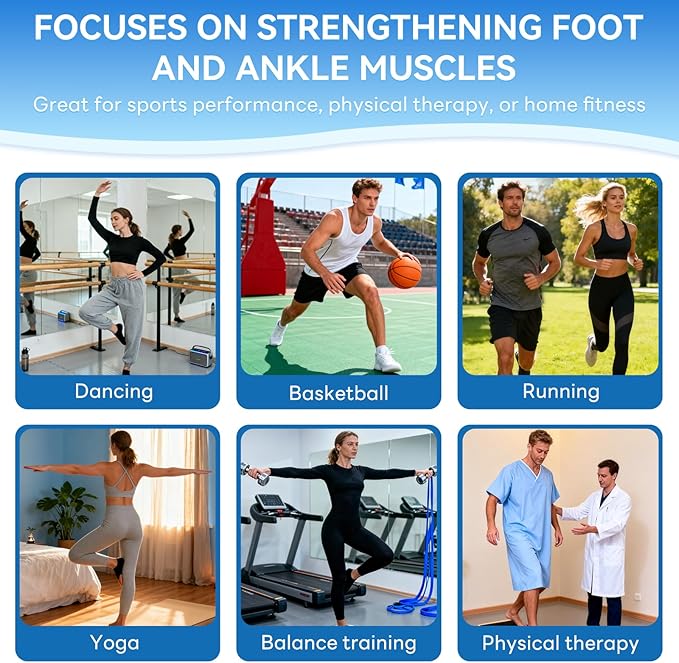 Ankle Balance Board and Foot Strengthener, Used for Physical Therapy Training for Sprains, Achilles Tendon Pain, and Plantar Fasciitis, Single-leg Balance Board With User Manual