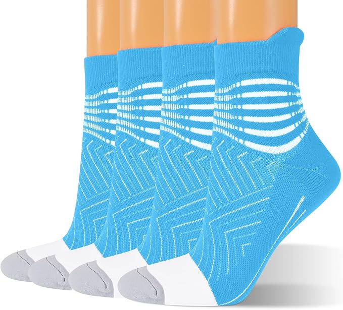IRAMY Compression Ankle Support Socks Women - Wicking, Cushioned Athletic, Plantar Fasciitis Relief 2/3/6 Pairs