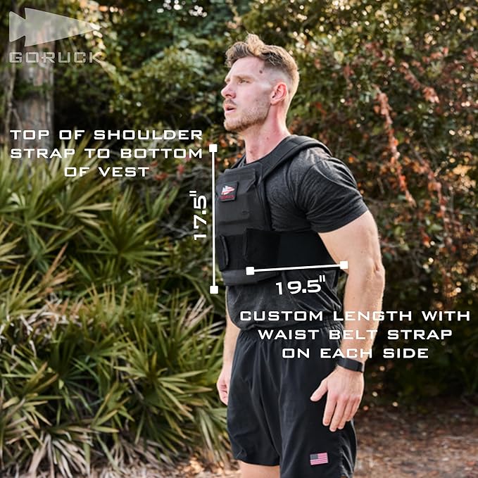 GORUCK Rucking Weighted Vest for Men and Women - Ergonomic Design for Walking, Running, and Weight Loss Training - Adjustable Weighted Vest with Strorage Pocket