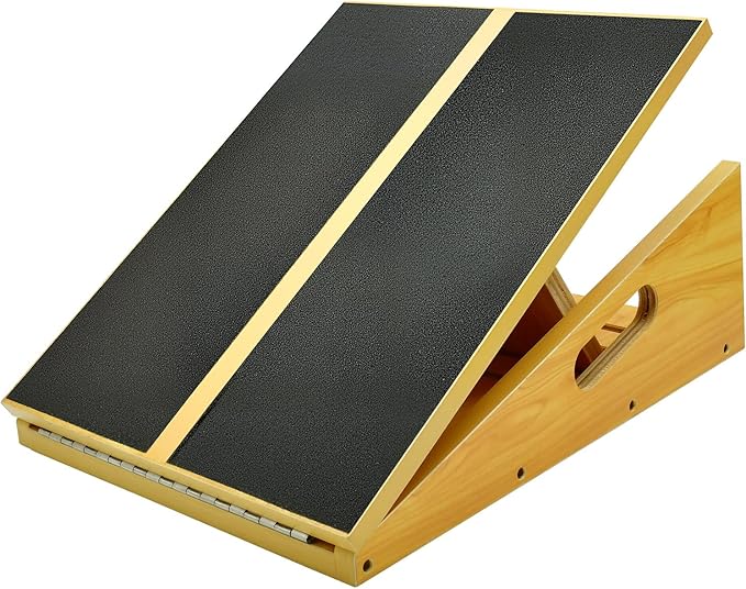 Professional Wooden Slant Board, Adjustable Incline Board and Calf Stretcher, Slant Board for Calf Stretching, Balance Stretch Board